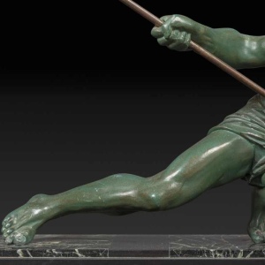 GUSTAVE LOUIS BUCHET "The effort" ou "The athlete" Art Deco bronze sculpture, ca 1930