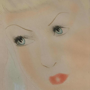 ROGER DE RUYCKE ' La Belle Corisande ' naakte vrouw, aquatint print, ca 1950