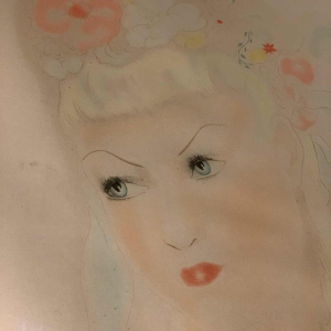 ROGER DE RUYCKE ' La Belle Corisande ' femme nue, gravure Ã  l'aquatinte, 1950