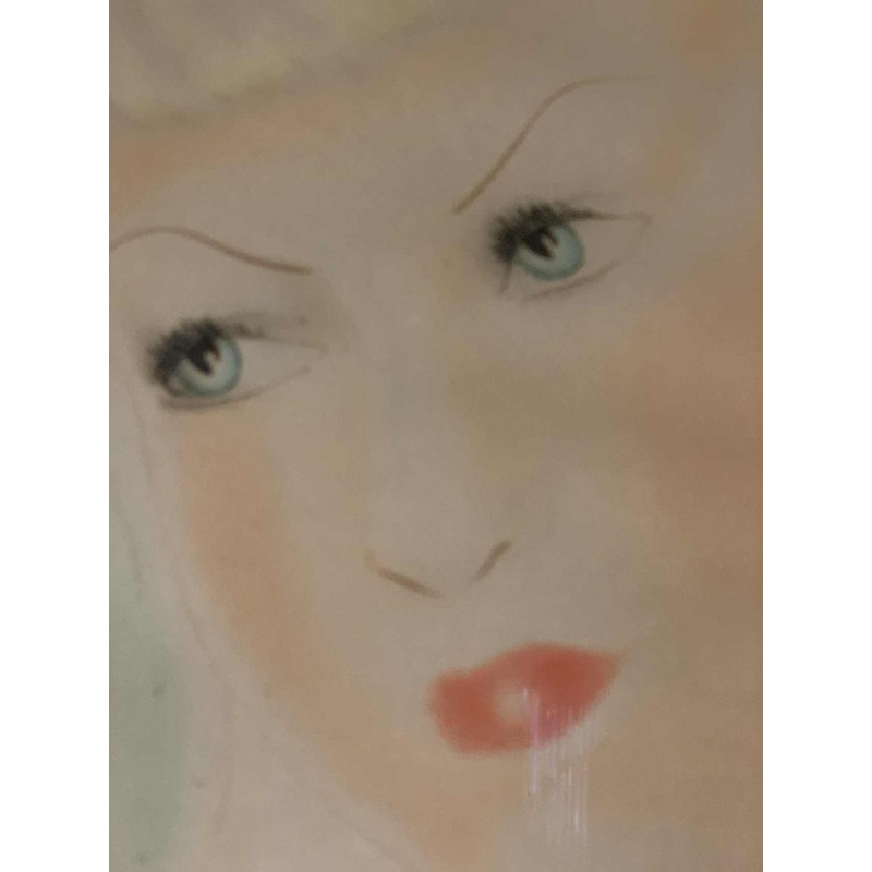 ROGER DE RUYCKE ' La Belle Corisande ' femme nue, gravure Ã  l'aquatinte, 1950