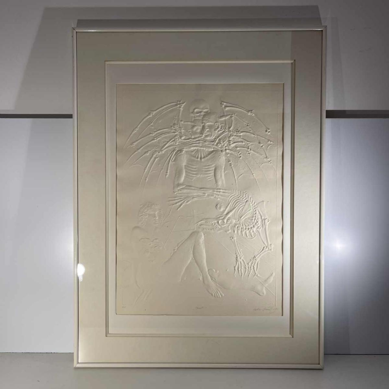 Pieter Oriesek 'Faust' Devil exchanging his soul for knowledge and youth - embossed paper EA/100