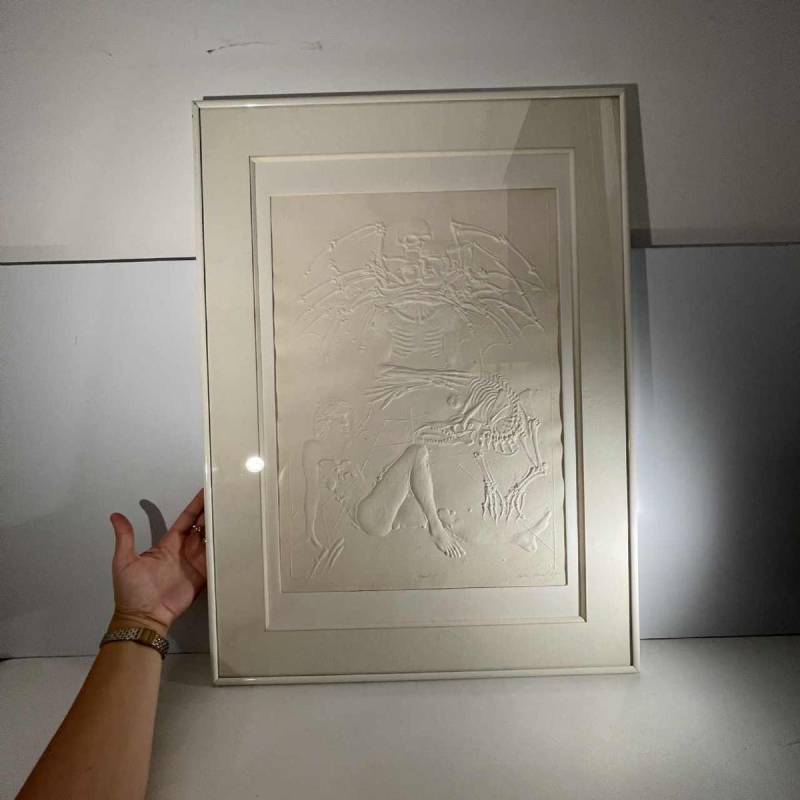 Pieter Oriesek 'Faust' Devil exchanging his soul for knowledge and youth - embossed paper EA/100