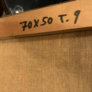 HENRI DETHIER " Train / Locomotive " Chemin de Fer belge, Huile sur toile, 1970s