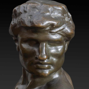 Jef Lambeaux "Le semeur" sculpture d'un homme en bronze, fin 19ème siècle