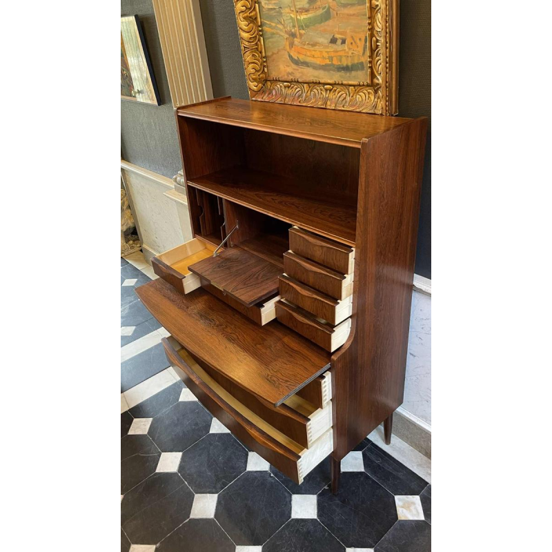 Vintage Desk meuble, Scandinavisch design bureau, palissanderhout, ca 1960