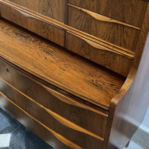 Meuble Bureau Secrétaire Vintage Design Scandinave Danois en Palissandre, 1960s