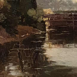 Untitled, oil on panel by Prosper DE WIT (1862-1951):