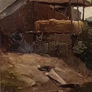 Sans titre, huile sur panneau de Prosper DE WIT (1862-1951) :