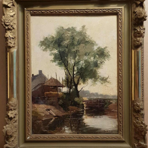 Sans titre, huile sur panneau de Prosper DE WIT (1862-1951) :