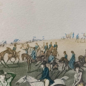 CARLE VERNET 'La Course' de chevaux, gravure Ã©questre ancienne, 19Ã¨me siÃ¨cle