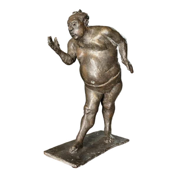 CHRISTIAN LEROY "Sumo", sculpture expressionniste d'un homme en bronze, cire perdue, ca 1970