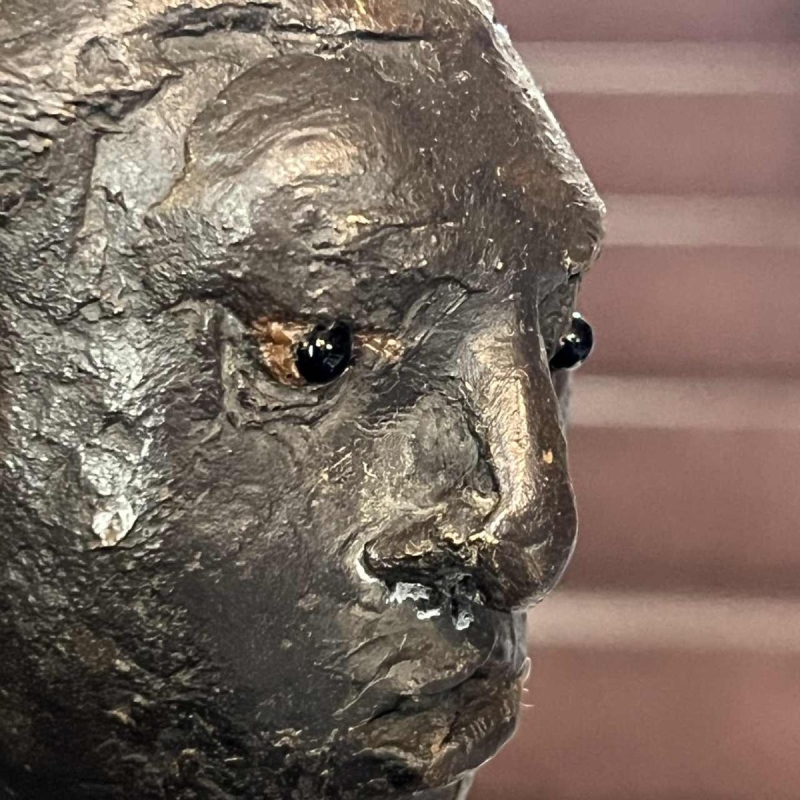 CHRISTIAN LEROY "Sumo", expressionistische sculptuur van een man in brons, verloren was, ca 1970