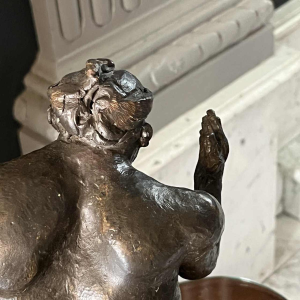 CHRISTIAN LEROY "Sumo", sculpture expressionniste d'un homme en bronze, cire perdue, ca 1970