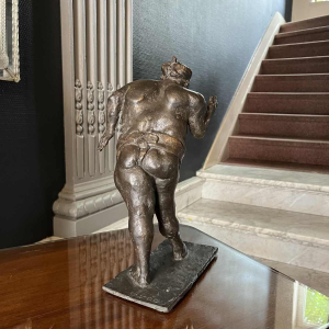 CHRISTIAN LEROY "Sumo", expressionistische sculptuur van een man in brons, verloren was, ca 1970