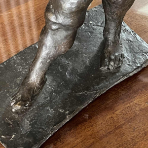 CHRISTIAN LEROY "Sumo", sculpture expressionniste d'un homme en bronze, cire perdue, ca 1970