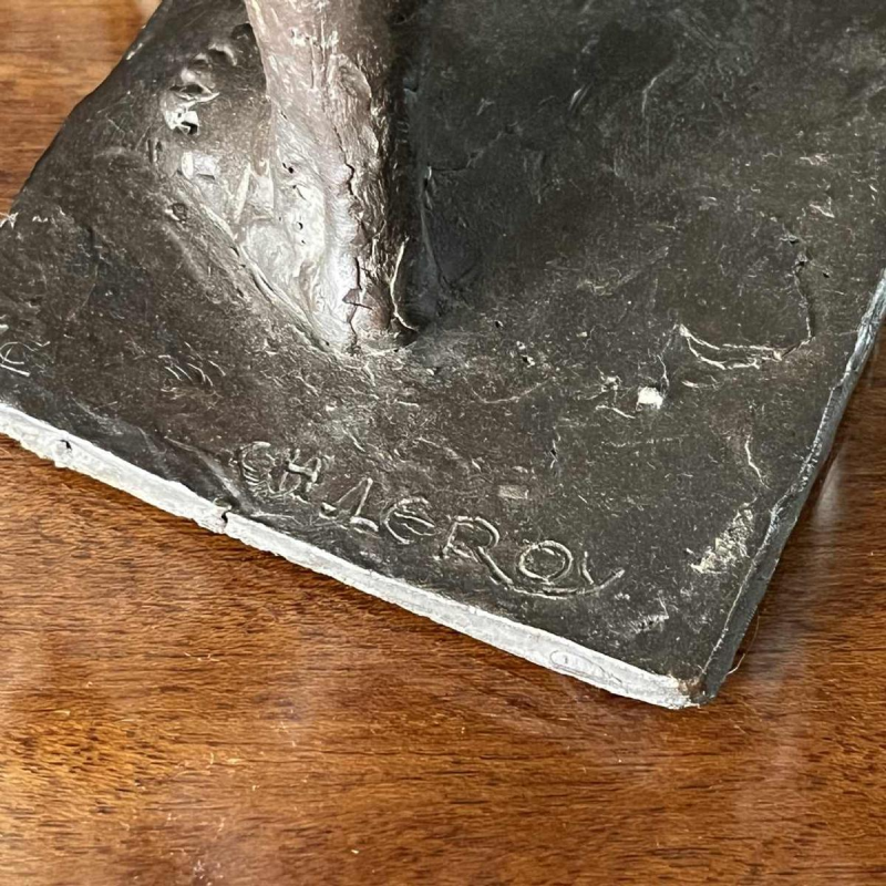 CHRISTIAN LEROY "Sumo", sculpture expressionniste d'un homme en bronze, cire perdue, ca 1970