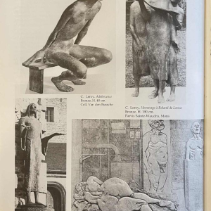 CHRISTIAN LEROY "Sumo", expressionistische sculptuur van een man in brons, verloren was, ca 1970