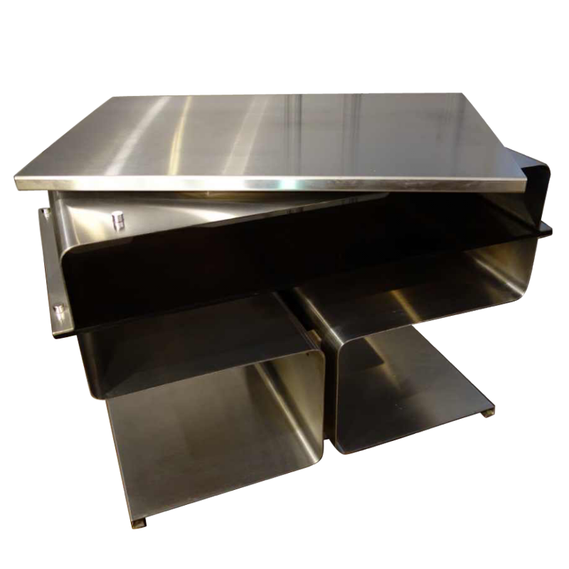 Françoic Monnet ( Kappa ), Swivel stainless steel coffee table, circa 1970