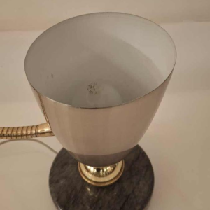 Arteluce, lampe à poser / de bureau, métal laqué, laiton & marbre, ca 1950