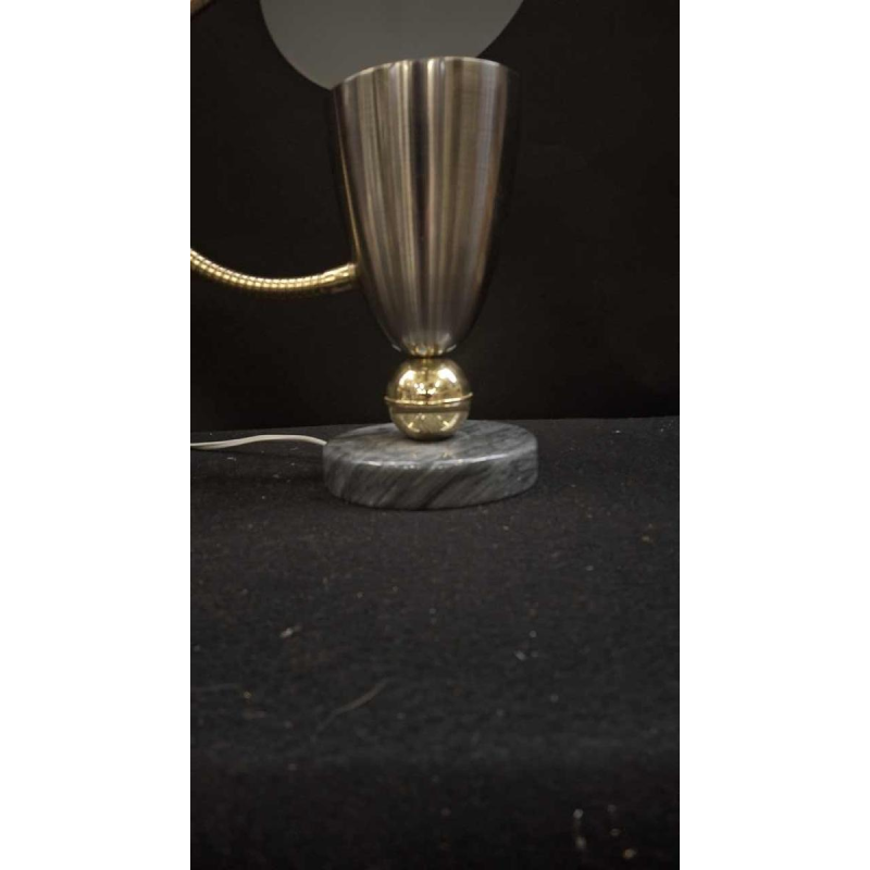 Arteluce, table / desk lamp, lacquered metal, brass & marble, ca 1950