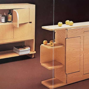 BENIAMINO BONETTO ' L'Ammiraglio - Aggregabili ' Cabinet Pliable Multiplex Design Italien 1970