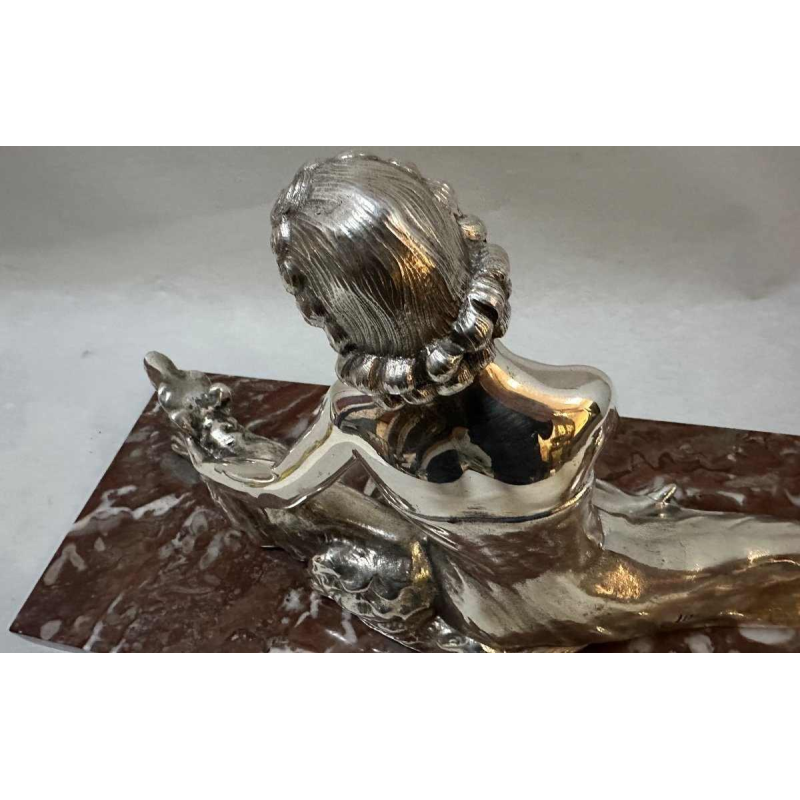 Secondo "Femme au lévier" sculpture Art Déco en bronze