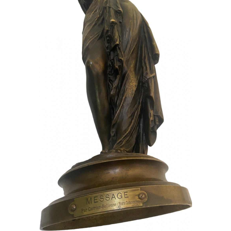Rare modèle de Carrier-Belleuse titré Message