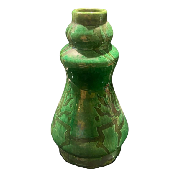 Art Nouveau earthenware vase, unique piece