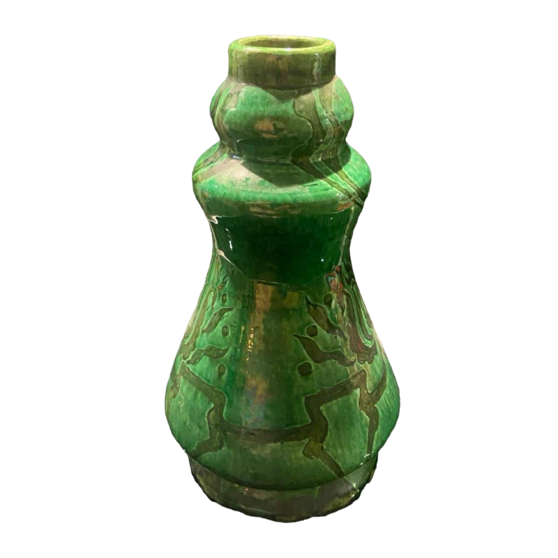 Vase Art Nouveau en faïence, pièce unique