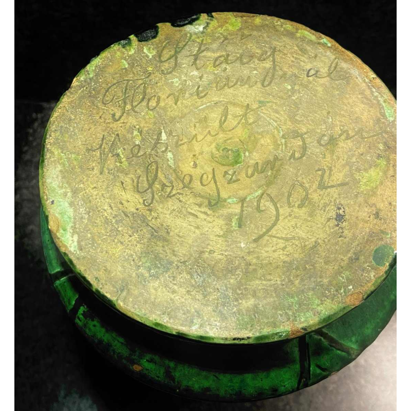 Vase Art Nouveau en faïence, pièce unique