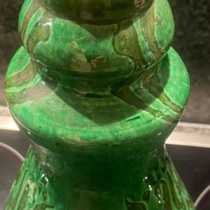 Vase Art Nouveau en faïence, pièce unique