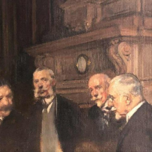 Schets op doek van het Uitvoerend Comité van de Nationale Bank H. Richir