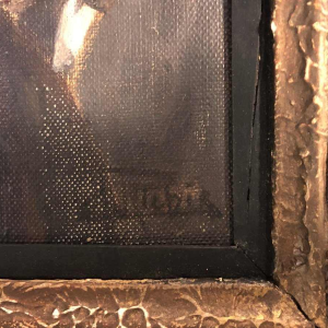 Schets op doek van het Uitvoerend Comité van de Nationale Bank H. Richir