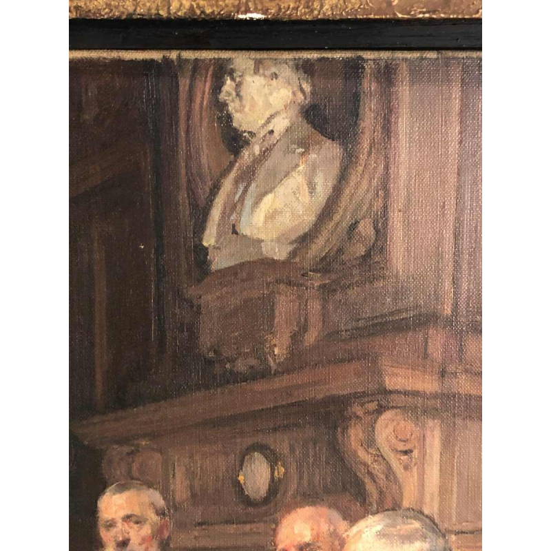 Esquisse sur toile, comité de direction de la Banque Nationale, H. Richir