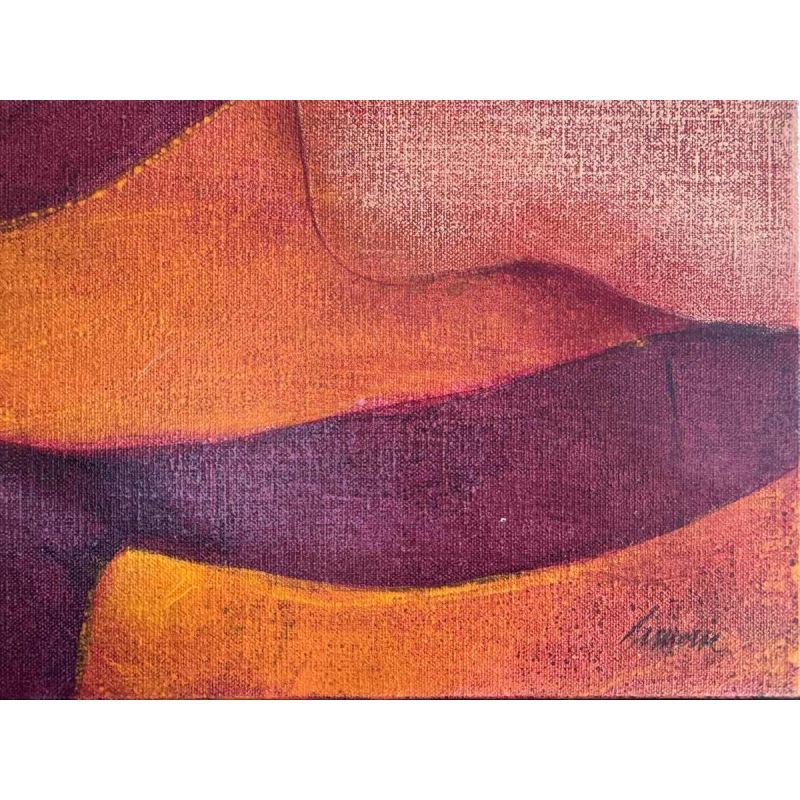 Simone TOUSSAINT «Confidences sur l'oreiller» peinture acrylique sur toile