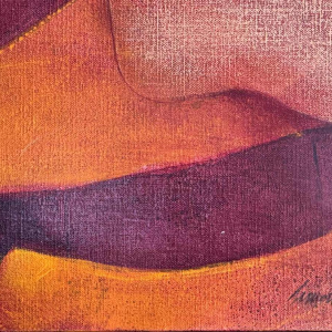 Simone TOUSSAINT «Confidences sur l'oreiller» peinture acrylique sur toile