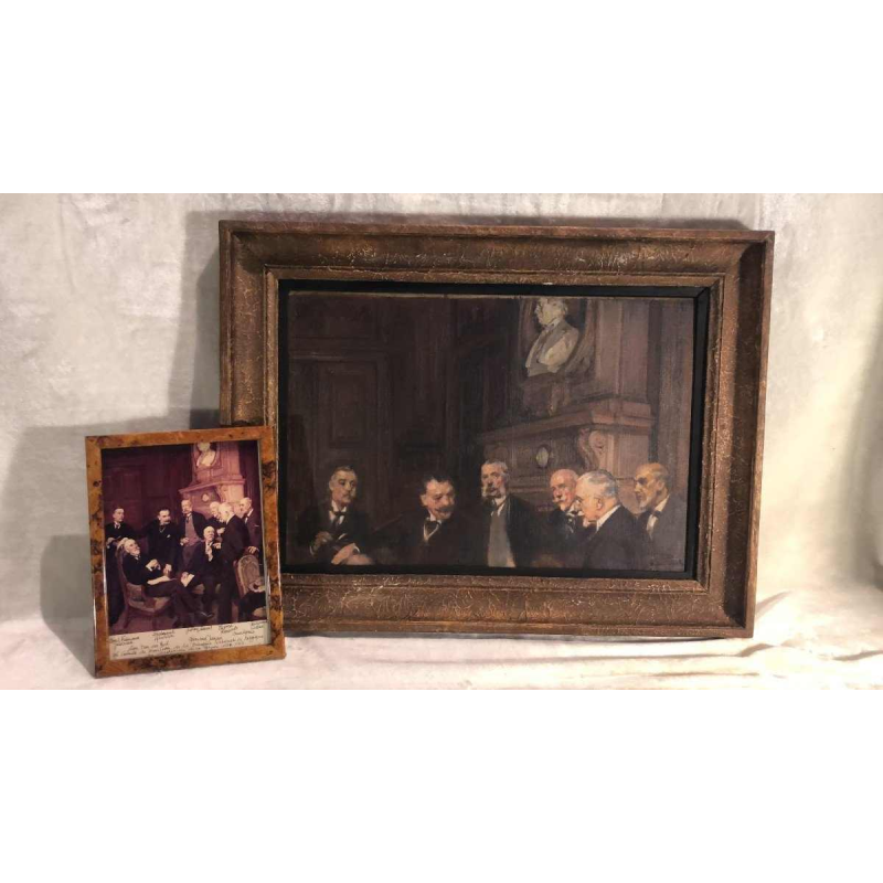 Esquisse sur toile, comité de direction de la Banque Nationale, H. Richir