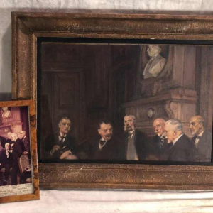 Esquisse sur toile, comité de direction de la Banque Nationale, H. Richir