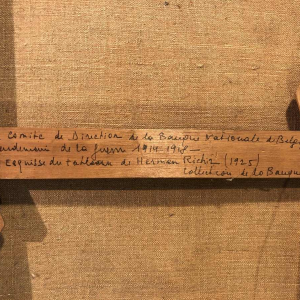 Esquisse sur toile, comité de direction de la Banque Nationale, H. Richir