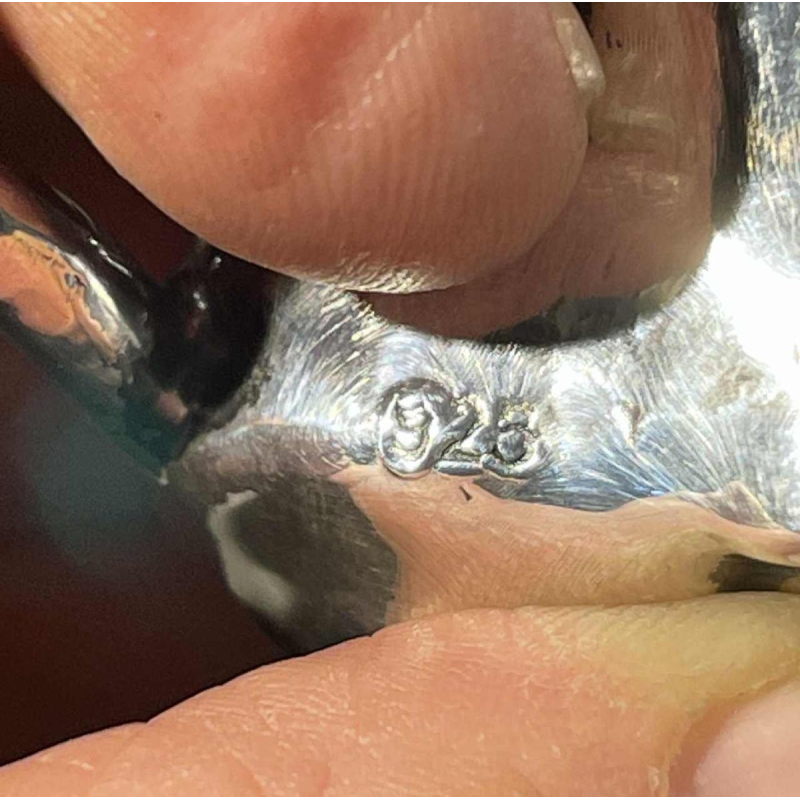 Teckel Hound Sculptuur, Massief Zilver, 20e eeuw