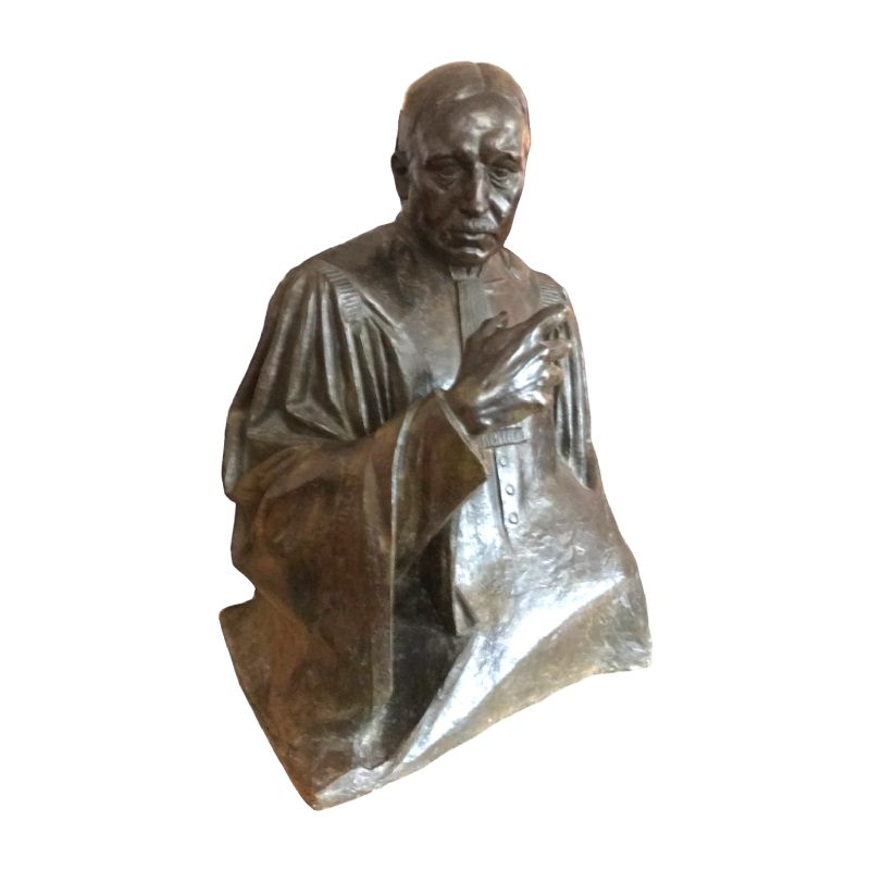 Pierre De Soete "Avocat Jules Destrée" sculpture / buste en bronze, ca 1930