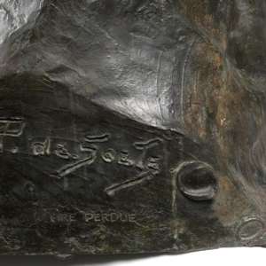 Pierre De Soete Lawyer Jules Destrée sculpture / bust in bronze, ca 1930