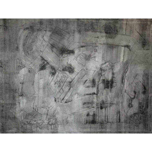ANDRE LAPIERE 1966 ' Brume Mosane ' Large Abstract Painting, oil on canvas