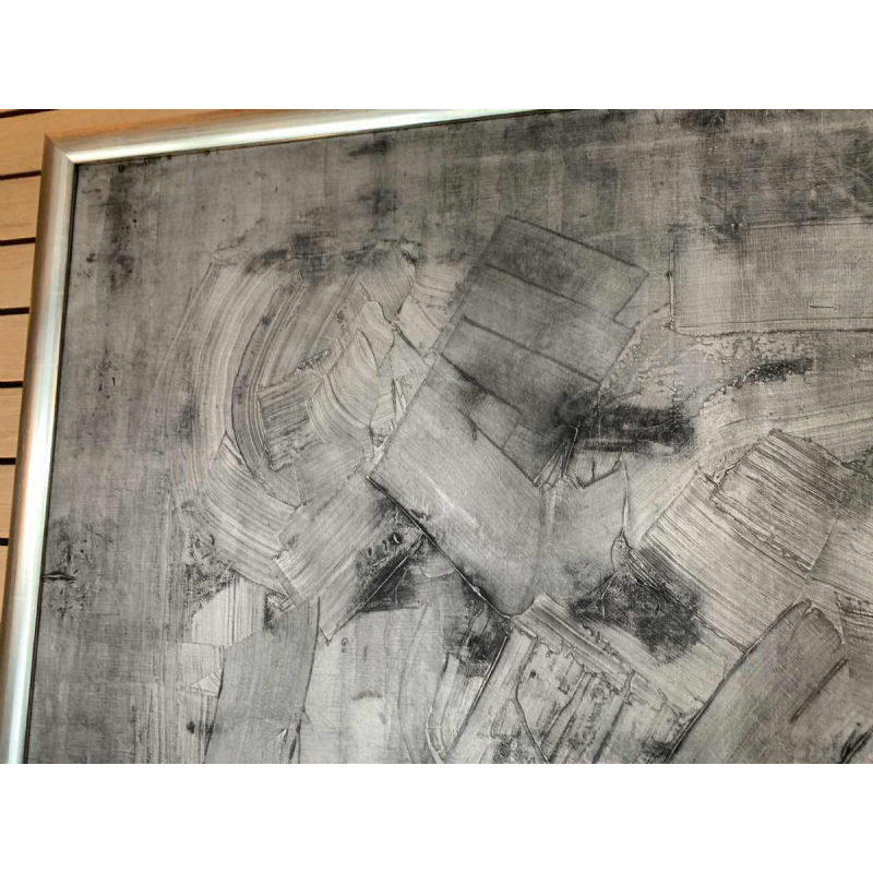 ANDRE LAPIERE 1966 ' Brume Mosane ' Grand Tableau Abstrait, huile sur toile