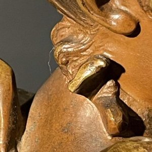 Victor Bruyneel "Elegant Woman" Sculpture Art Nouveau bronze bust, ca 1900