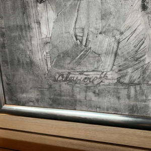 ANDRE LAPIERE 1966 ' Brume Mosane ' groot abstract schilderij, olieverf op doek