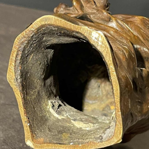 Victor Bruyneel "Elegante vrouw" Sculptuur Beeld Art Nouveau bronzen buste, 1900