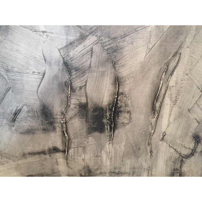 ANDRE LAPIERE 1966 ' Brume Mosane ' groot abstract schilderij, olieverf op doek