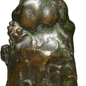 L. Place "Bacchus" petite sculpture en bronze signée, école belge