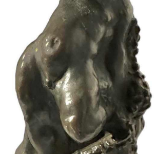L. Place "Bacchus" petite sculpture en bronze signée, école belge
